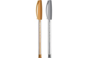 CANETA TRILUX FABER CARTELA COM PRATA E DOURADA