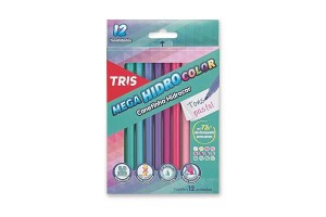 CANETINHA HIDROCOR TONS PASTEL TRIS 12 CORES
