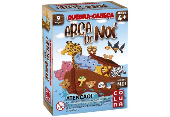 QUEBRA-CABECA MADEIRA ARCA DE NOE 9 PECAS