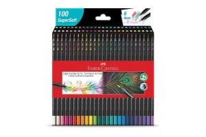 LAPIS DE COR ECOLAPIS SUPERSOFT FABER CASTELL 100 CORES