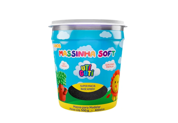 MASSINHA SOFT UTIGUTI POTE 500G PRETO