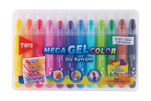 GIZ RETRATIL MEGA GEL COLOR 12 COR CJTO