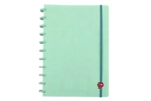 CADERNO POP DISC BREEZE PASTEL GRANDE COR:VERDE PASTEL