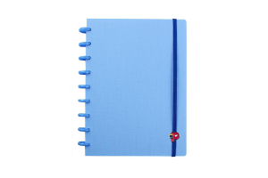 CADERNO POP DISC YUMMY COLORS MEDIO COR:AZUL TUTTI-FRUTTI