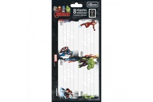 ETIQUETA ADESIVA AVENGERS ASB COM 8 UNIDADES