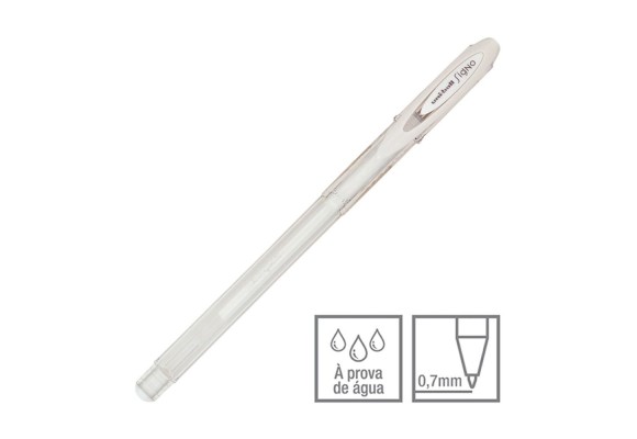 CANETA GEL UNI BALL SIGNO ANGELIC COLOUR BRANCA